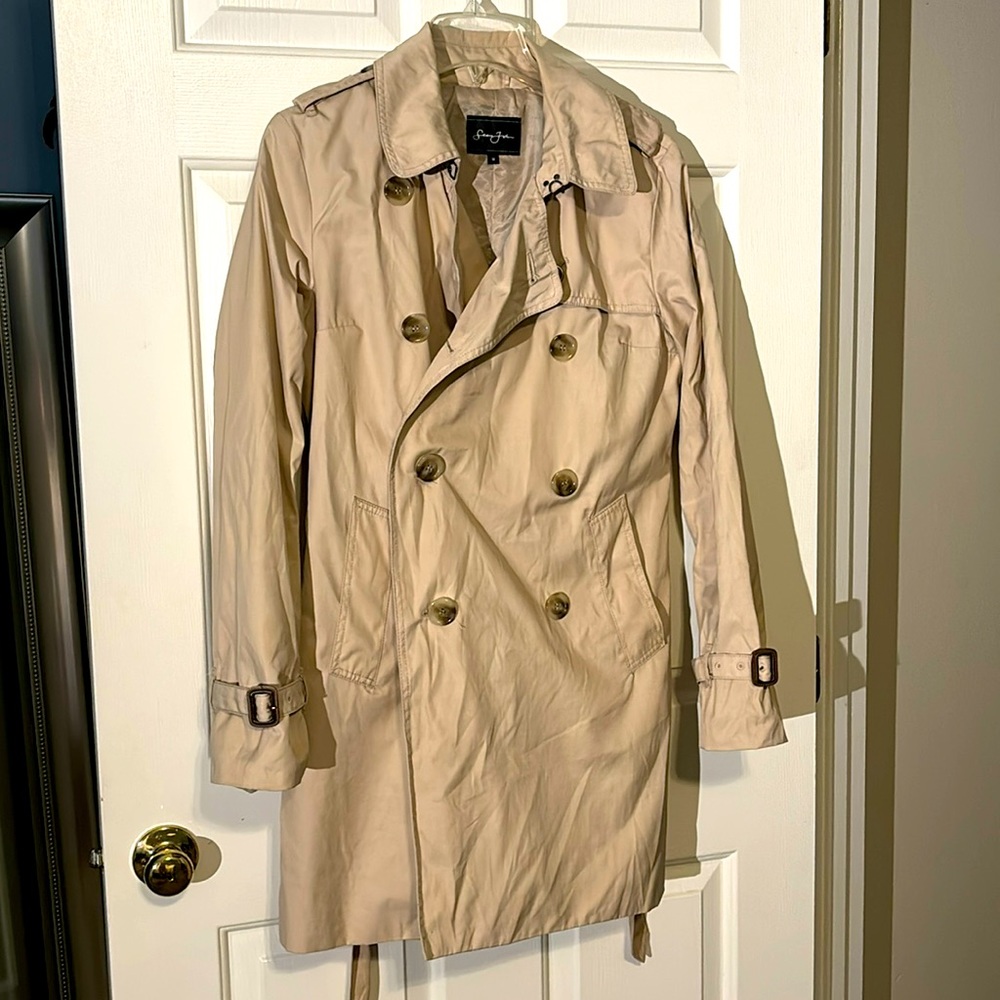 Beautiful Sean John khaki belted trench coat, M